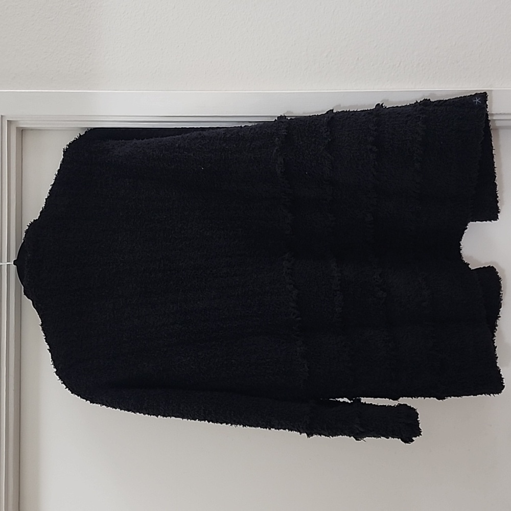 Barefoot Dreams Cozychic Boardwalk Cardigan In Black NWT - Picture 3 of 6